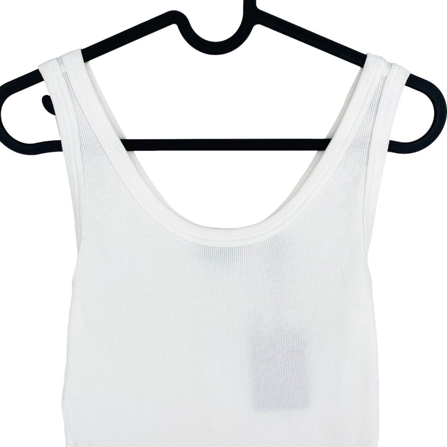 GANT Women White Rib Tank Top Size S