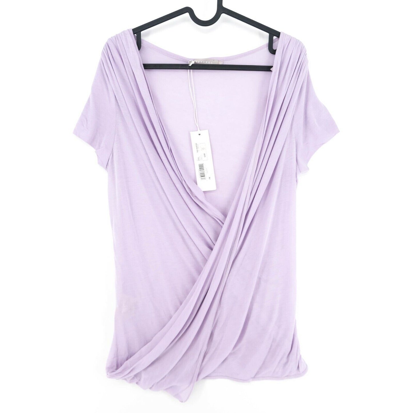 RRP €105 STEFANEL Purple V Neck Top T Shirt Size M L