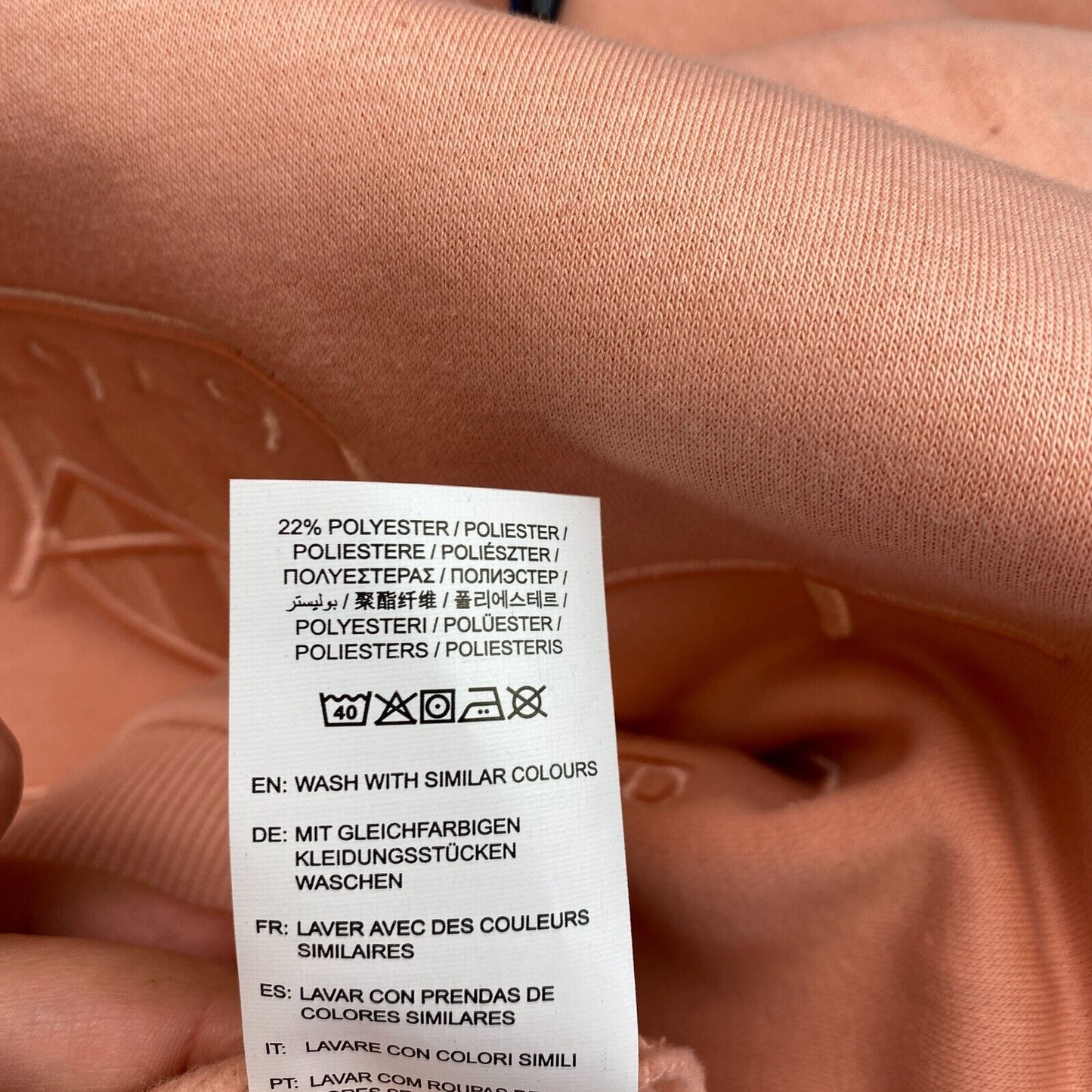 GANT Orange rosé Tonal Archive Shield Sweat à capuche Pull Taille XS