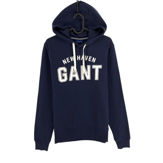 GANT Marineblauer Kapuzenpullover mit Logo, Größe S