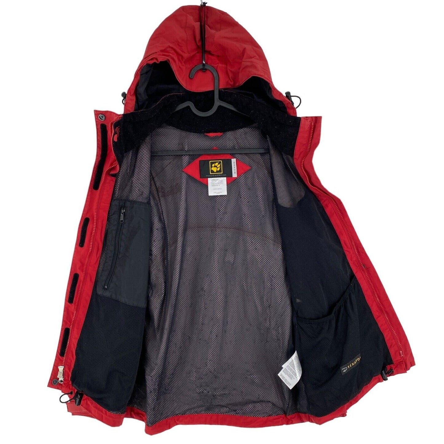 Jack Wolfskin Texapore Veste à capuche rouge foncé Manteau Taille M