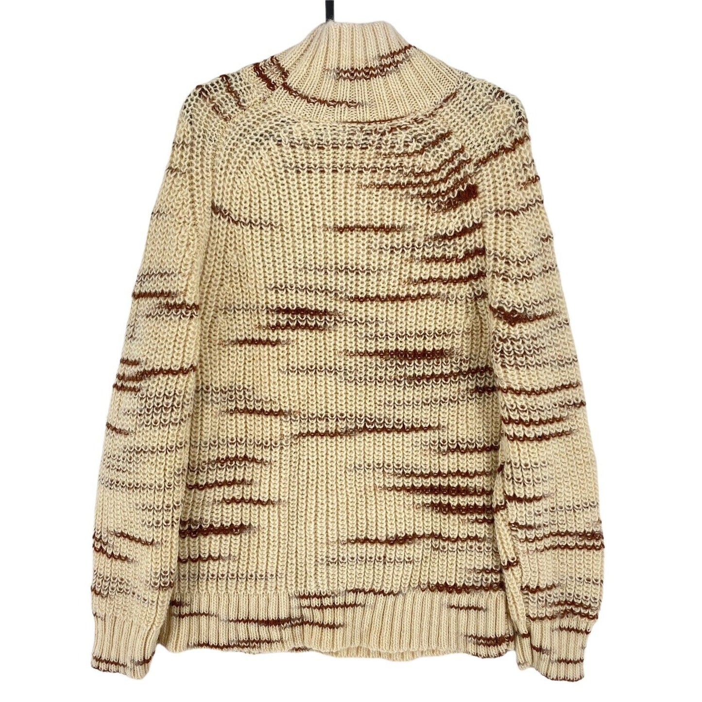 GANT Beige Multicolour Chunky Turtle Neck Sweater Jumper Size XS