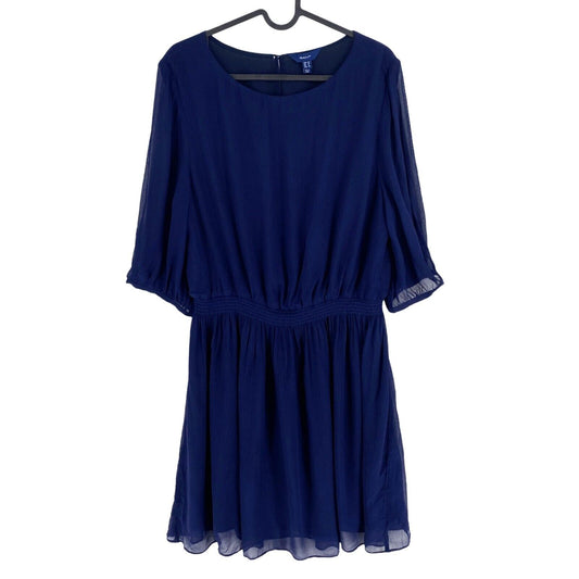 GANT Women Navy Blue Boat Neck Dress Size EU 38 UK 10 US 8