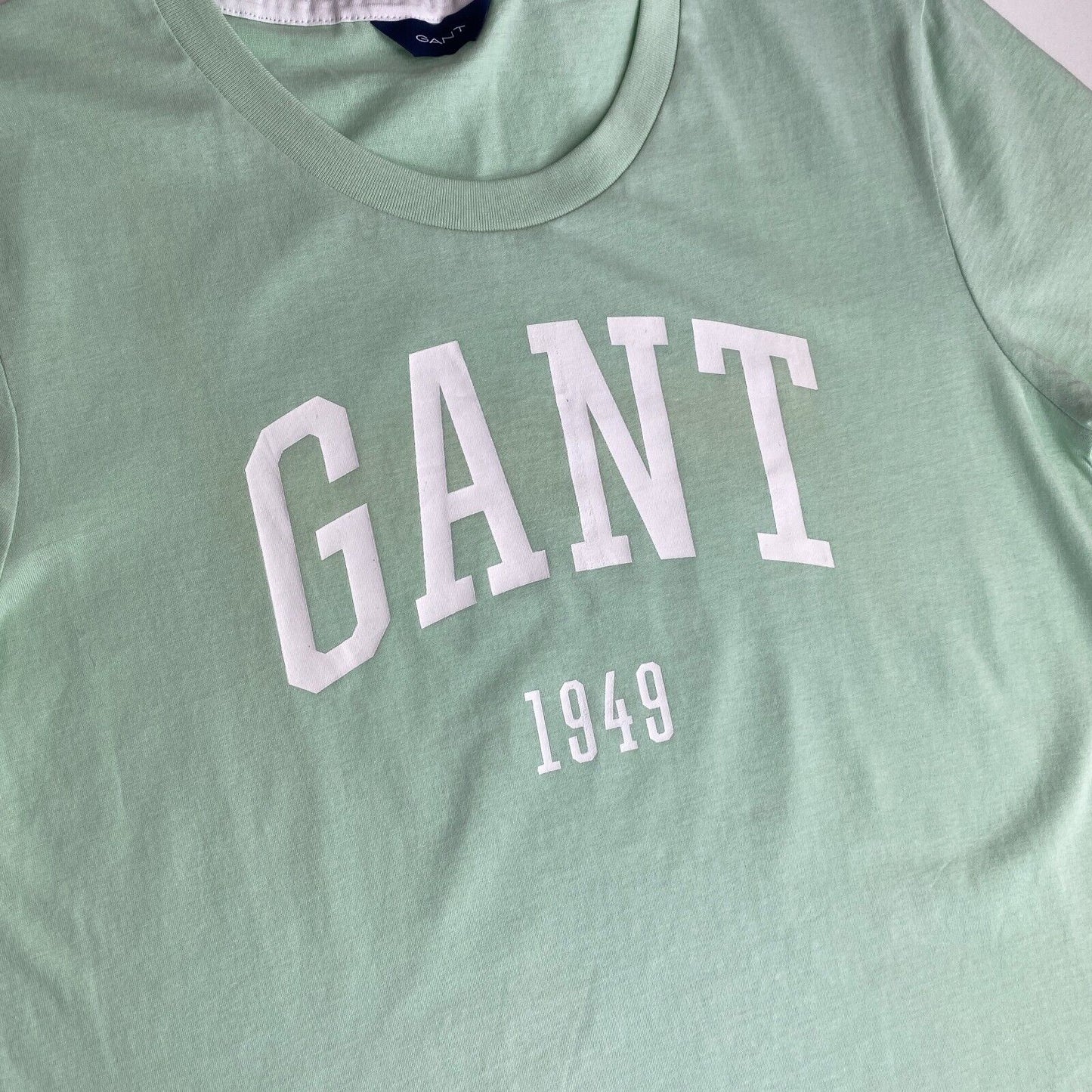 GANT Women Green Logo Crew Neck Short Sleeves T Shirt Size S