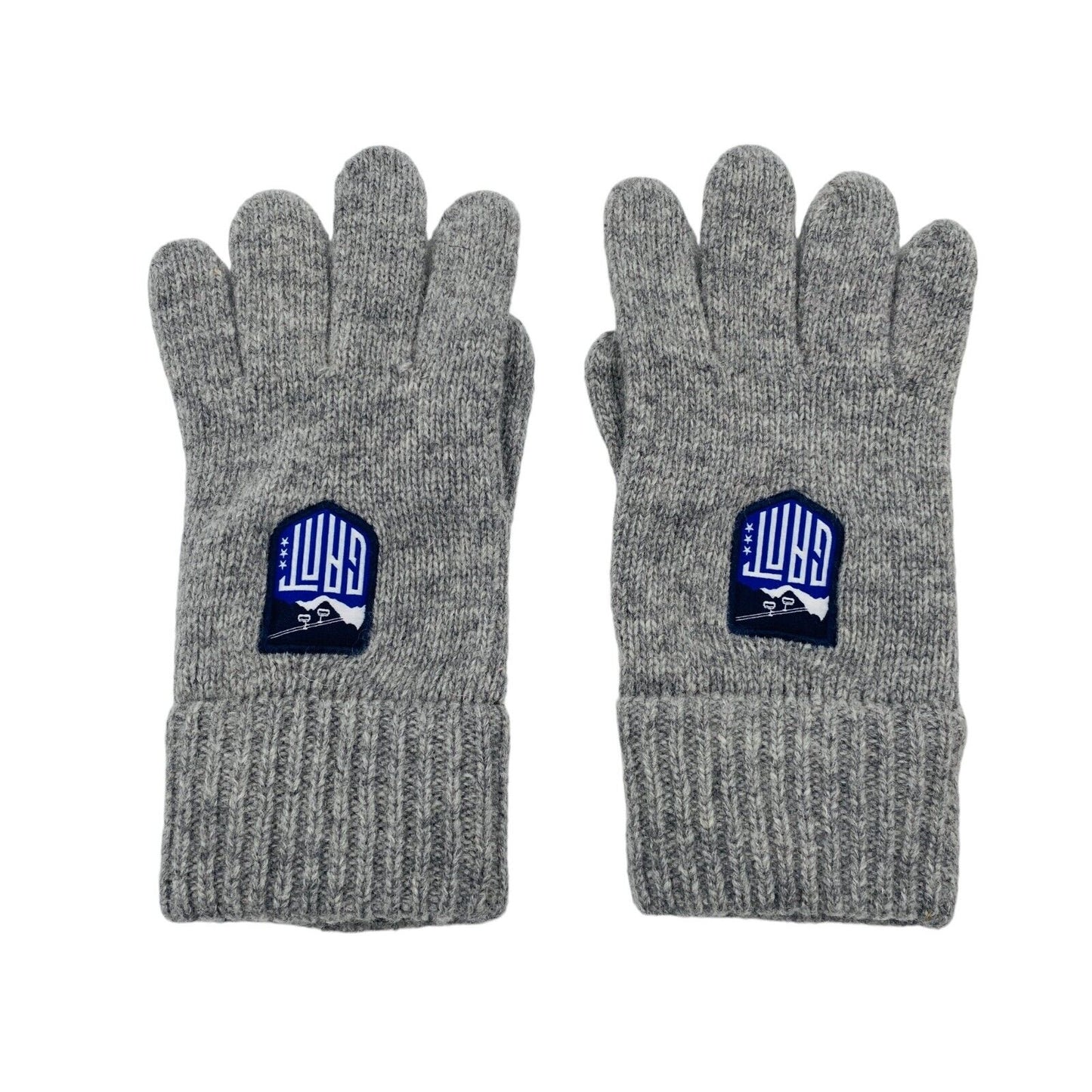 GANT Unisex Kids Grey Wool Blend Warm Gloves Size L - XL