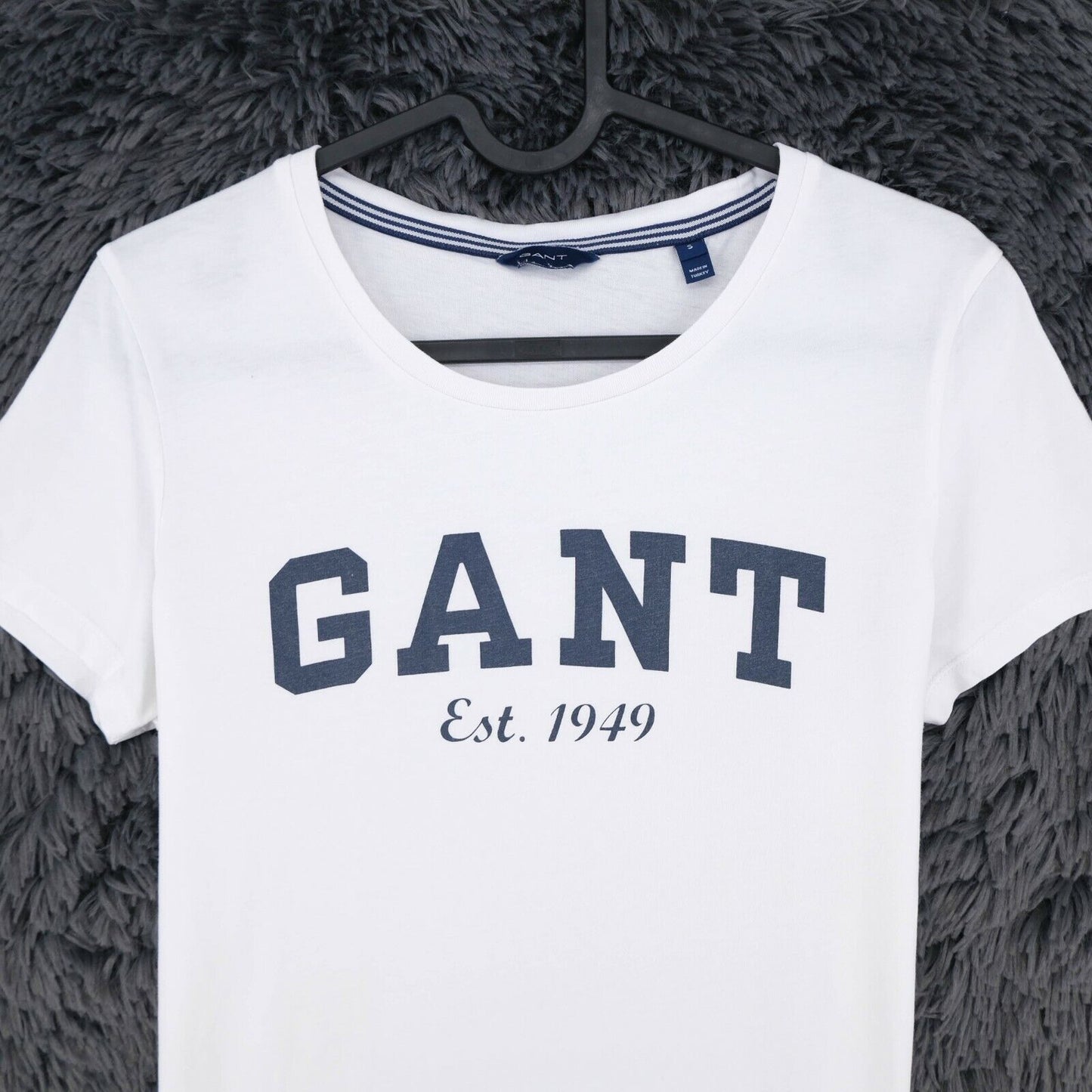 GANT White Logo Crew Neck T Shirt Size S