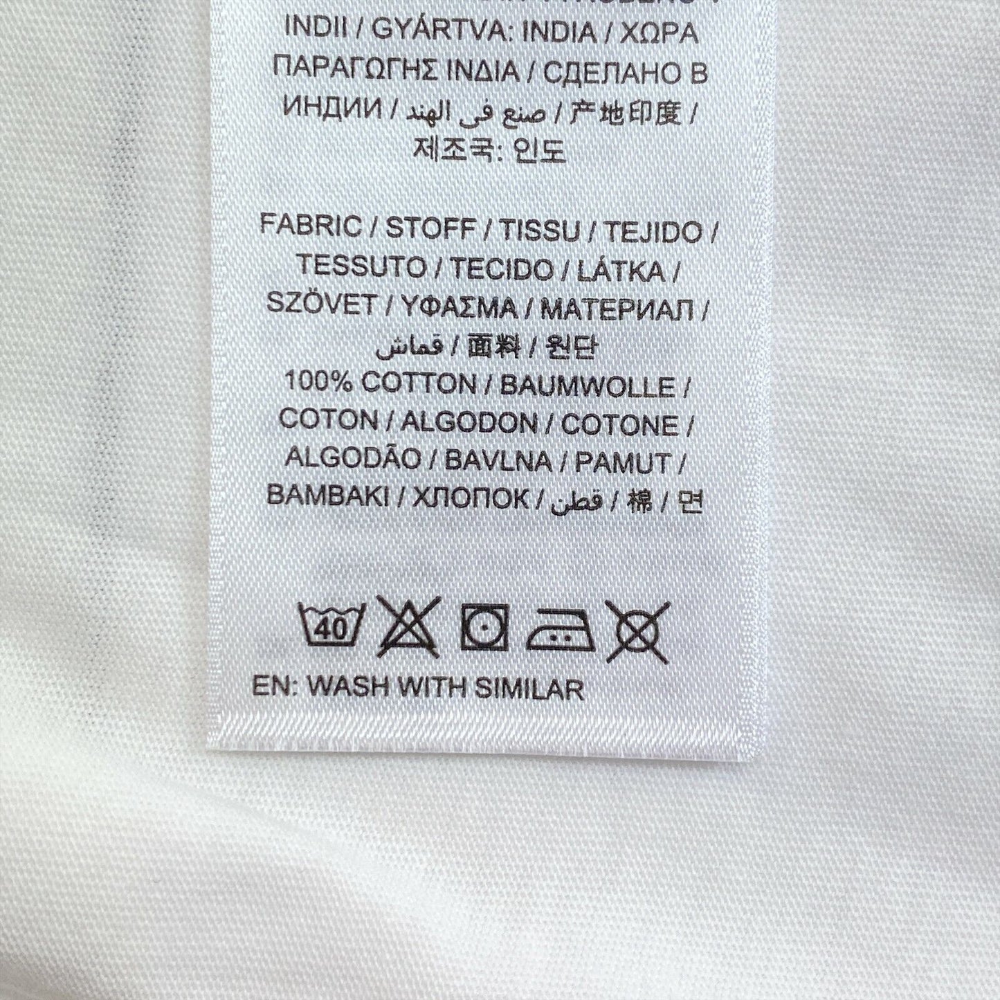 GANT T-shirt original blanc à col en V Taille S