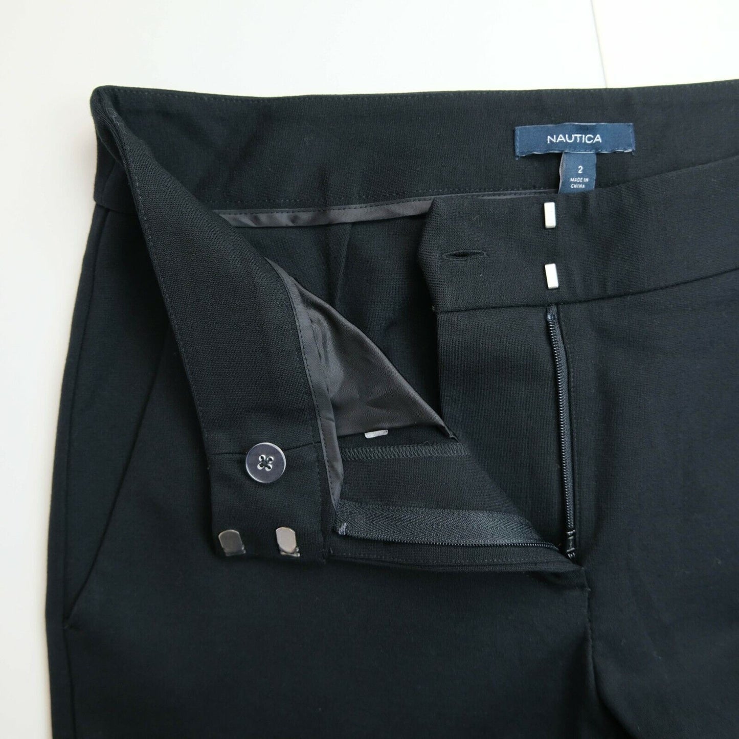 NAUTICA Black Flared Dress Pants Trousers Size 2 / XS