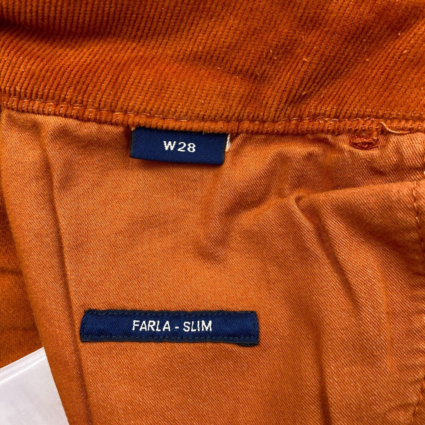 GANT Femmes Orange Foncé FARLA Corduroy Slim Fit Cropped Jeans Taille W28