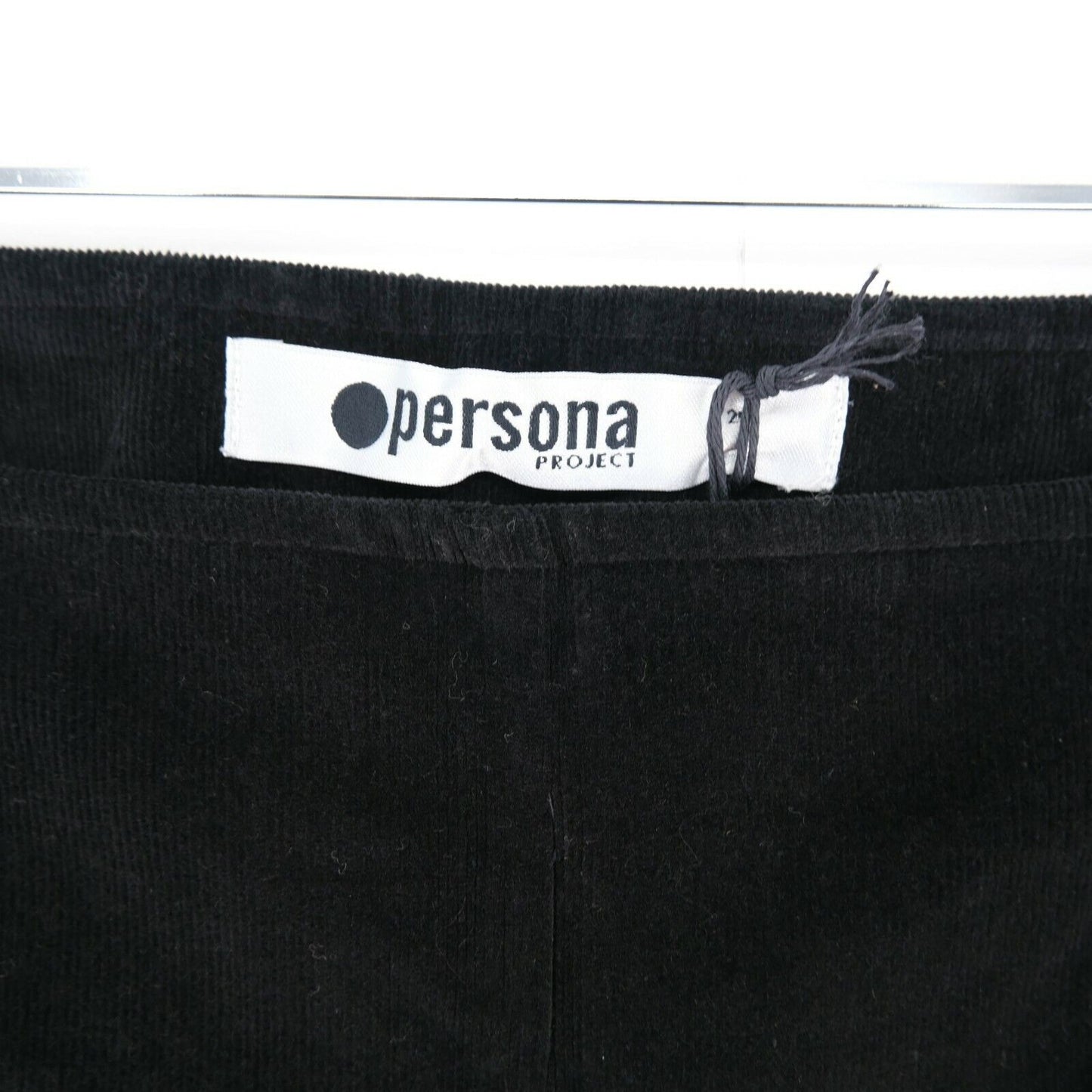 PERSONA Schwarze Samthose Hose Größe EUR 50 52 UK 20 22 US 18 20