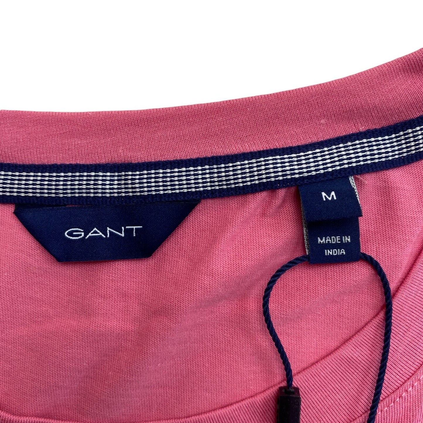 GANT Pink 13 Stripes Crew Neck T Shirt Top Size M