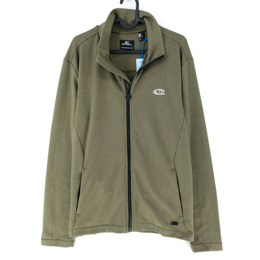 O'NEILL LM TRANSIT Cardigan Full Zip Olive Green Sweatshirt Jumper Size M