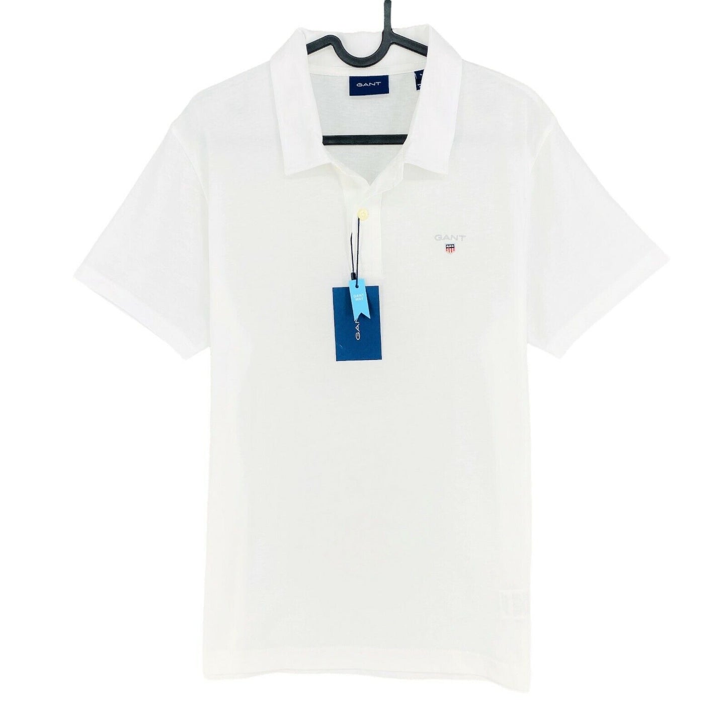 GANT Weißes Original Jersey Rugger Poloshirt Größe S