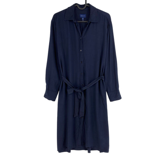 GANT Navy Blue Long Sleeves A Line Shirt Dress Size EU 34 UK 6 US 4