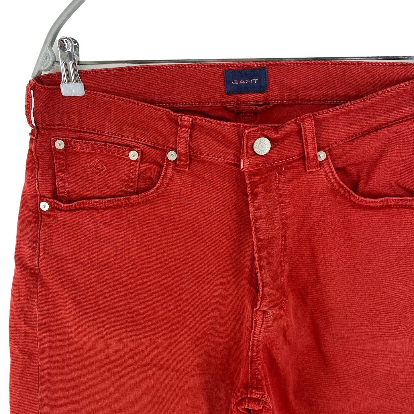 GANT Red Regular Denim Shorts W33