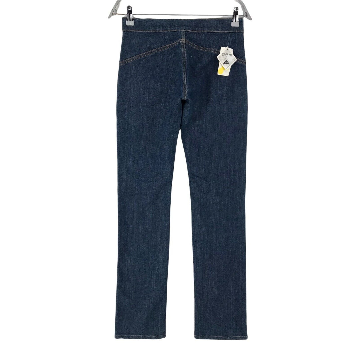 VIRGIN WARE Damen Blaue Jeans mit geradem Schnitt, Größe W26, Made in Italy