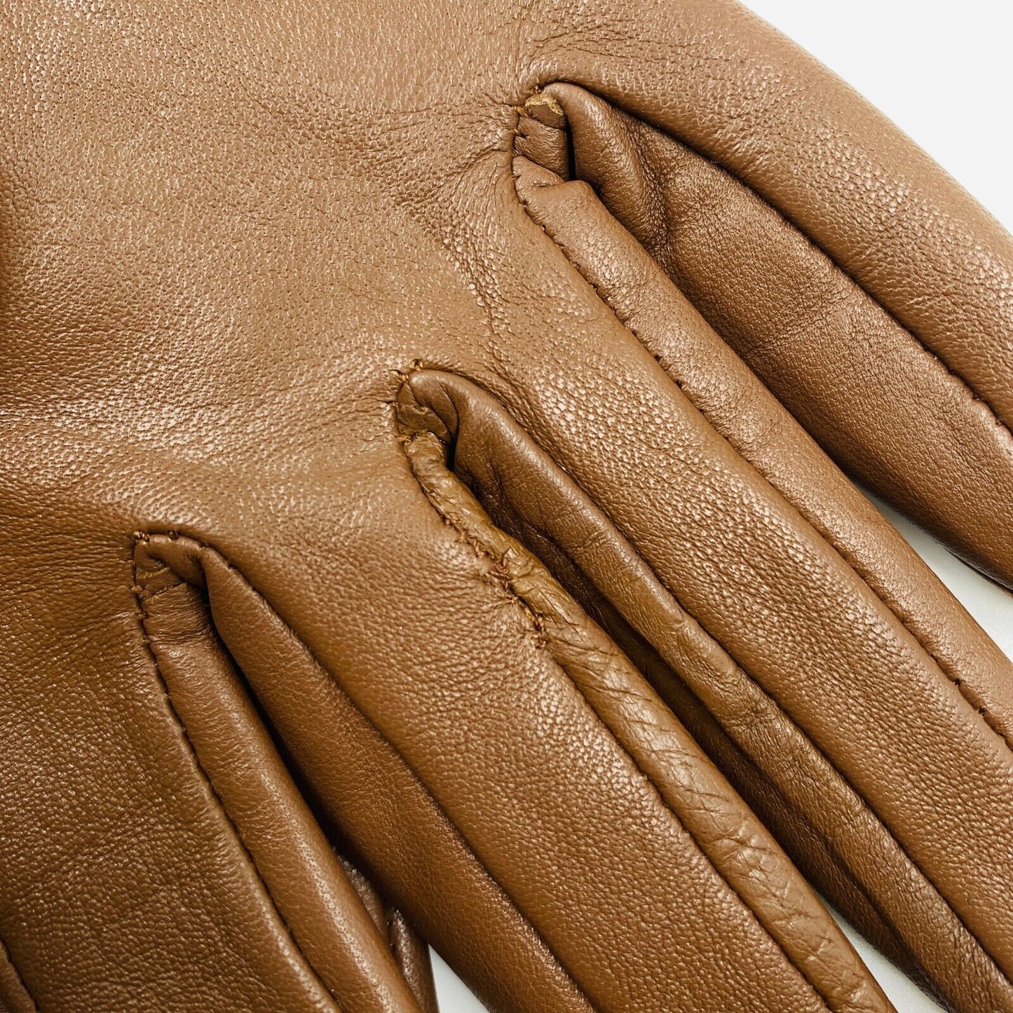 GANT Brown 100% Leather Women's Gloves Size M