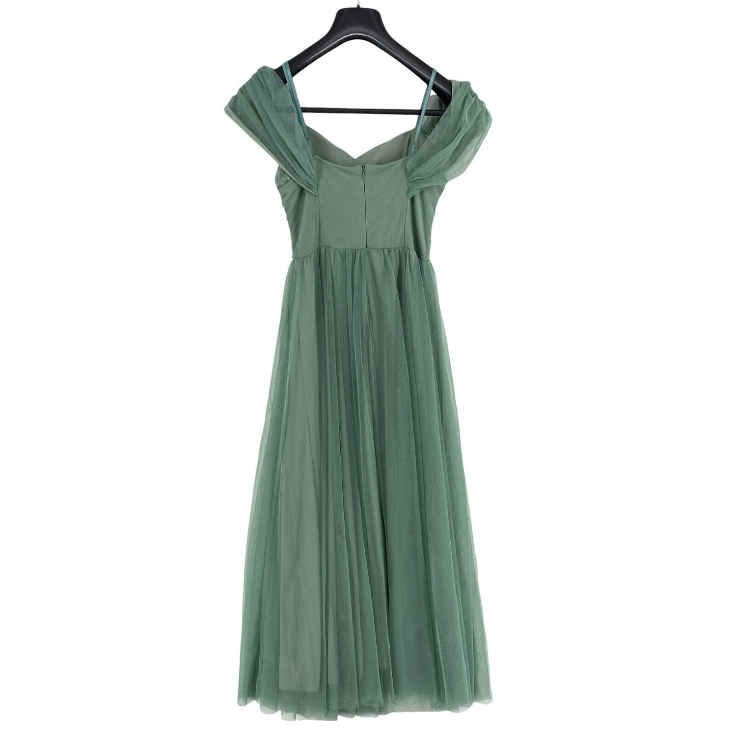 RINASCIMENTO Women Green Sweetheart Neck Sleeveless Flared Dress Size L