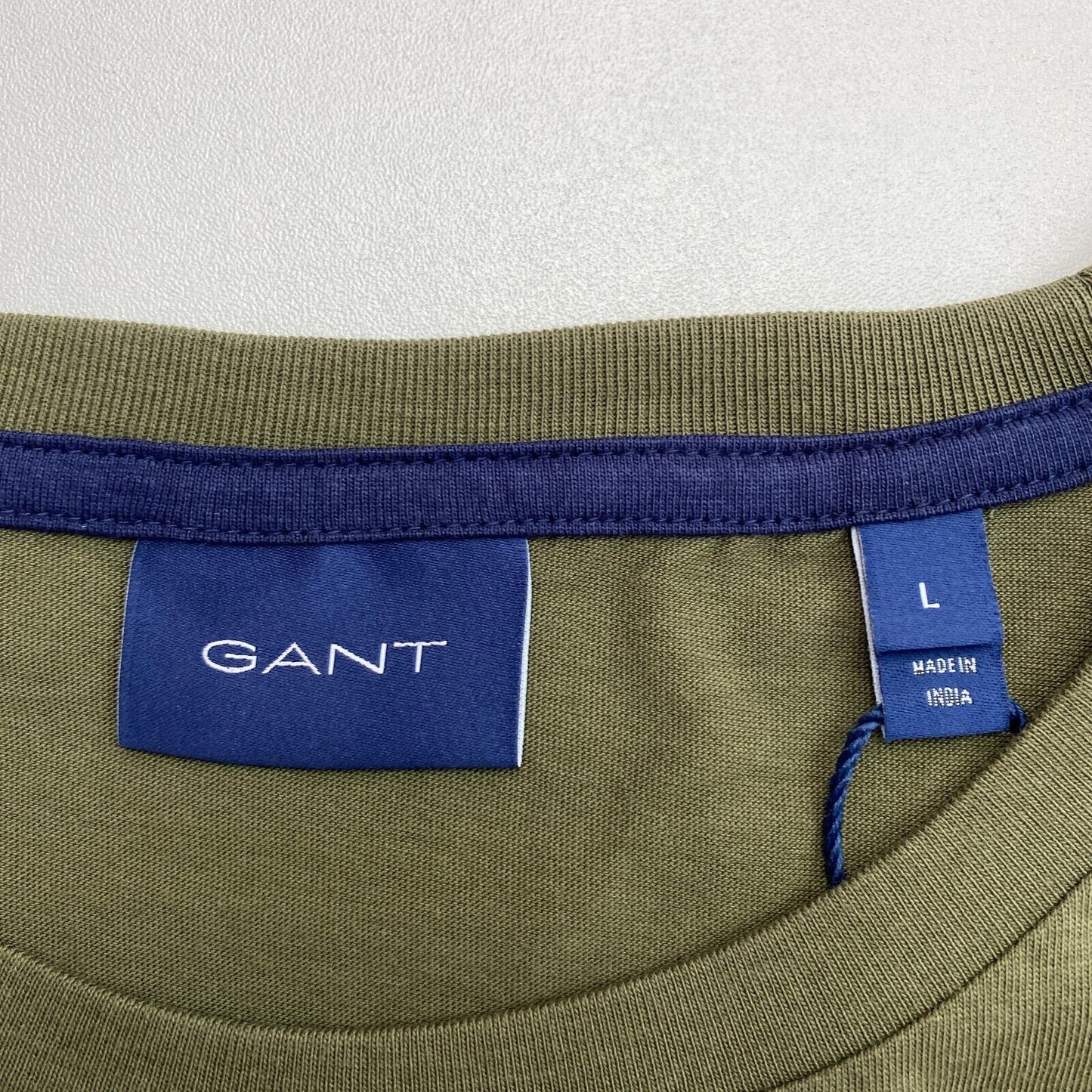 GANT Men Green Archive Shield Crew Neck Short Sleeve T Shirt Size L