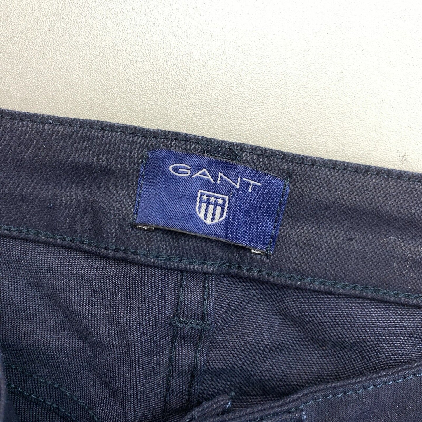 GANT Women Navy Blue Waxed Denim Slim Fit Jean Size W26 L34