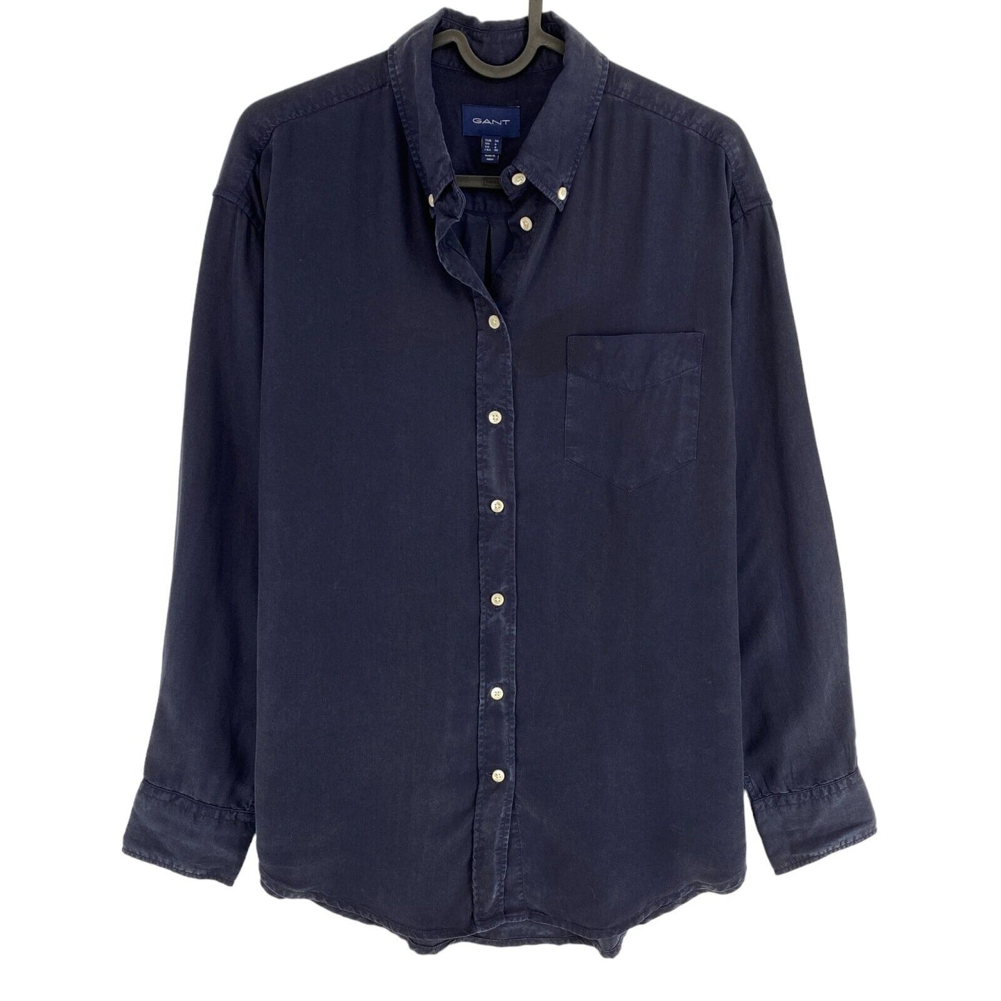 GANT Navy Blue Lyocell Shirt Size EU 34 UK 6 US 4