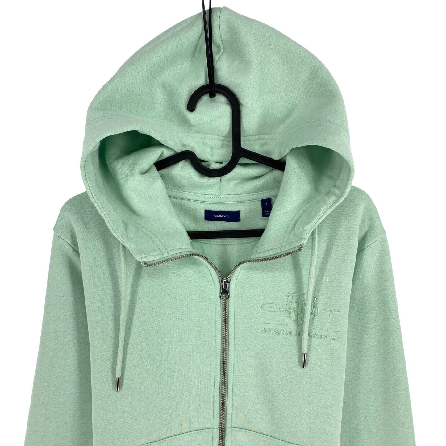 GANT Minty Green Tonal Shield Full Zip Sweat à capuche Pull Taille S