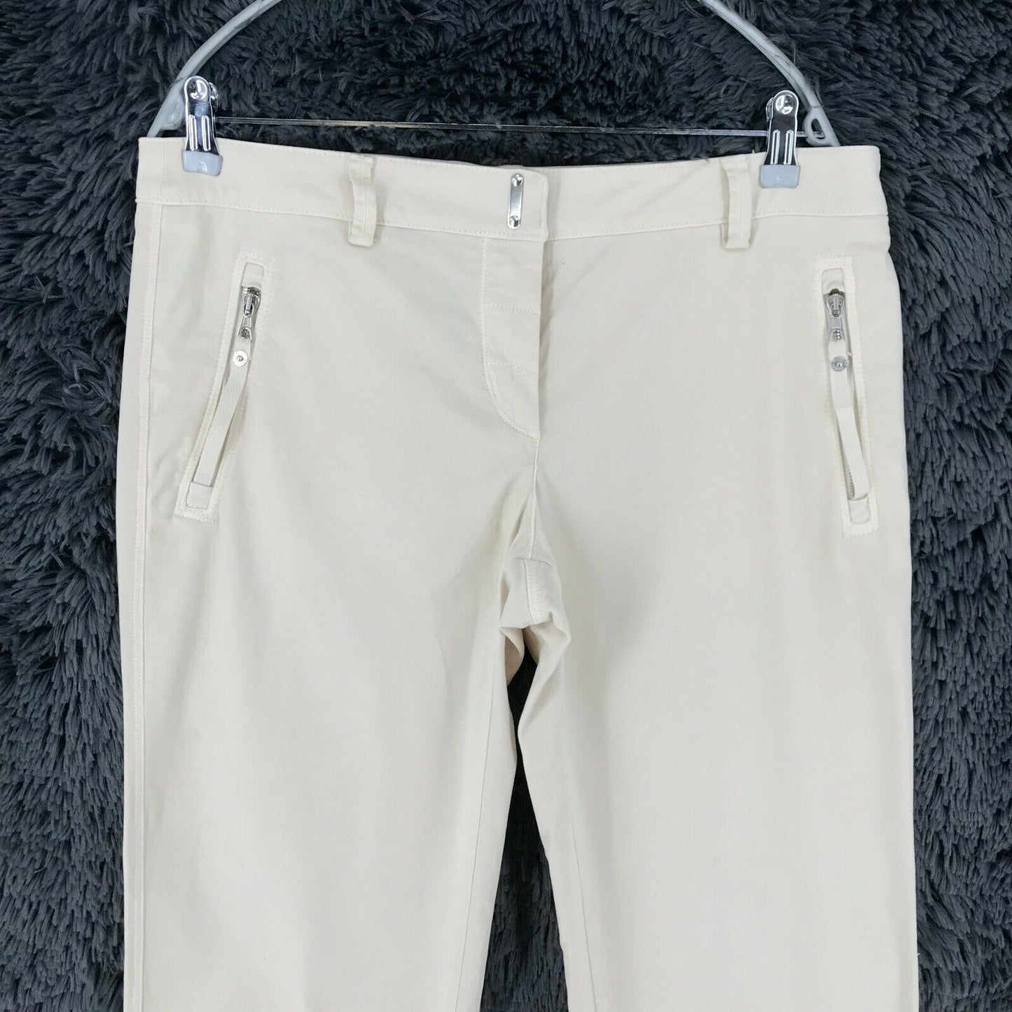 MARINA YACHTING Beige Regular Straight Fit Chino Trousers Size EUR 48 W34