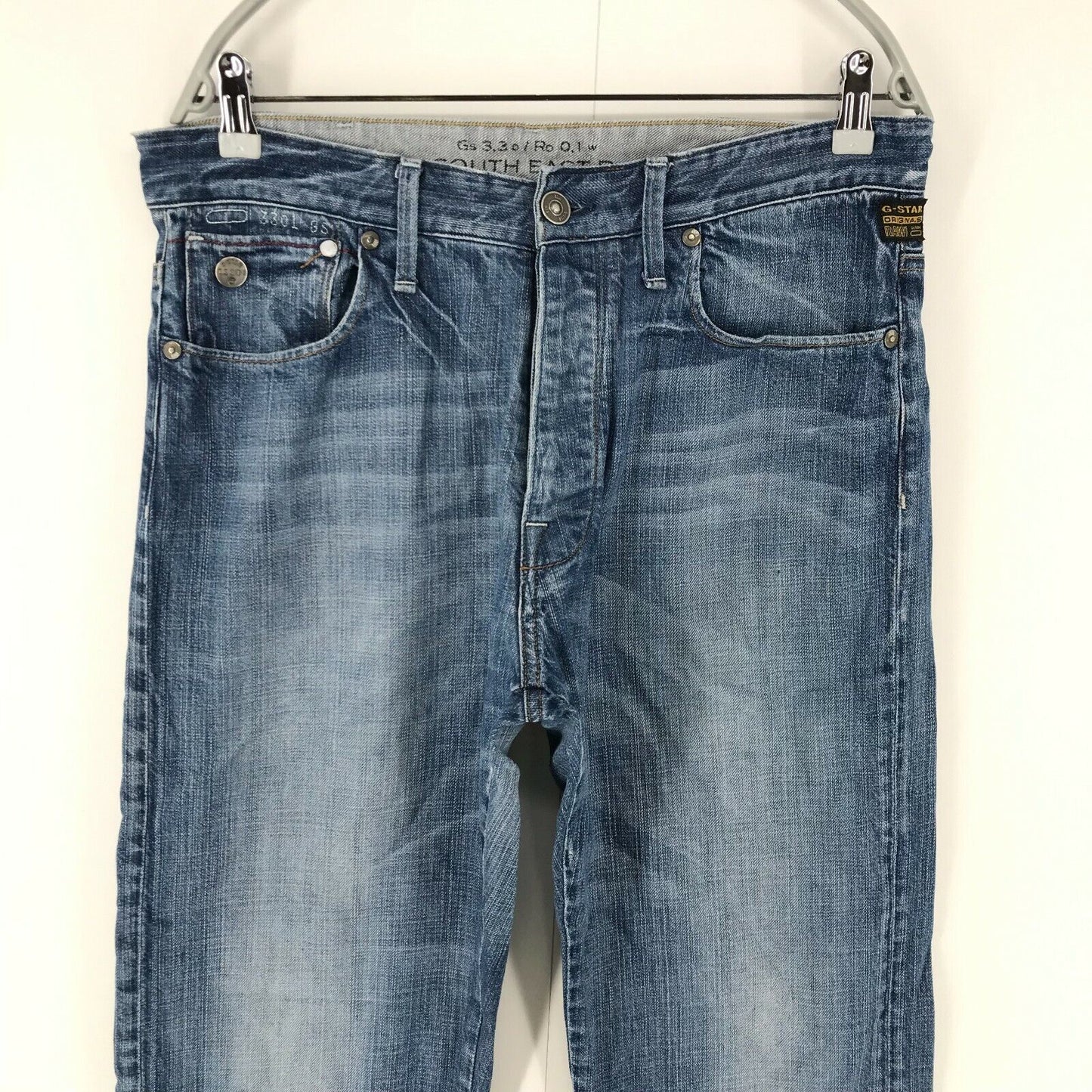 G-STAR RAW FRONTIER ORIGINAL Blue Regular Straight Fit Jeans W33 L34