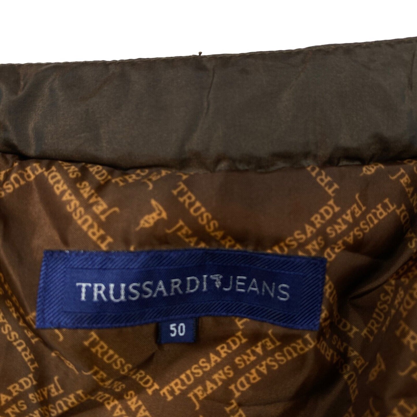 TRUSSARDI JEANS Braune Daunenjacke Mantel Größe IT 50 UK 18 US 16