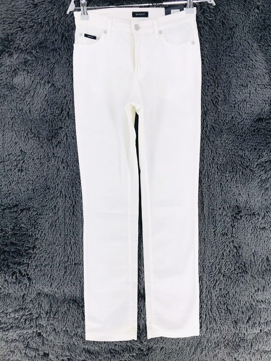 Pantalon en toile coupe droite classique blanc GANT pour femme W26 L34