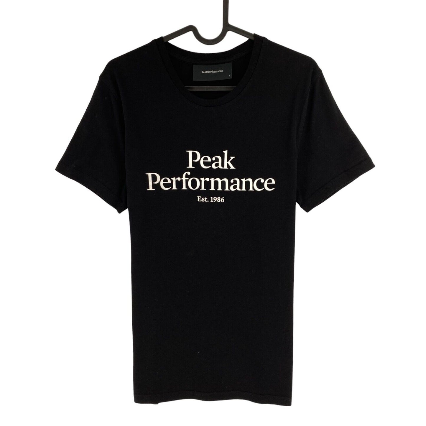 PEAK PERFORMANCE Men Black Original Crew Neck Short Sleeve T Shirt Size S