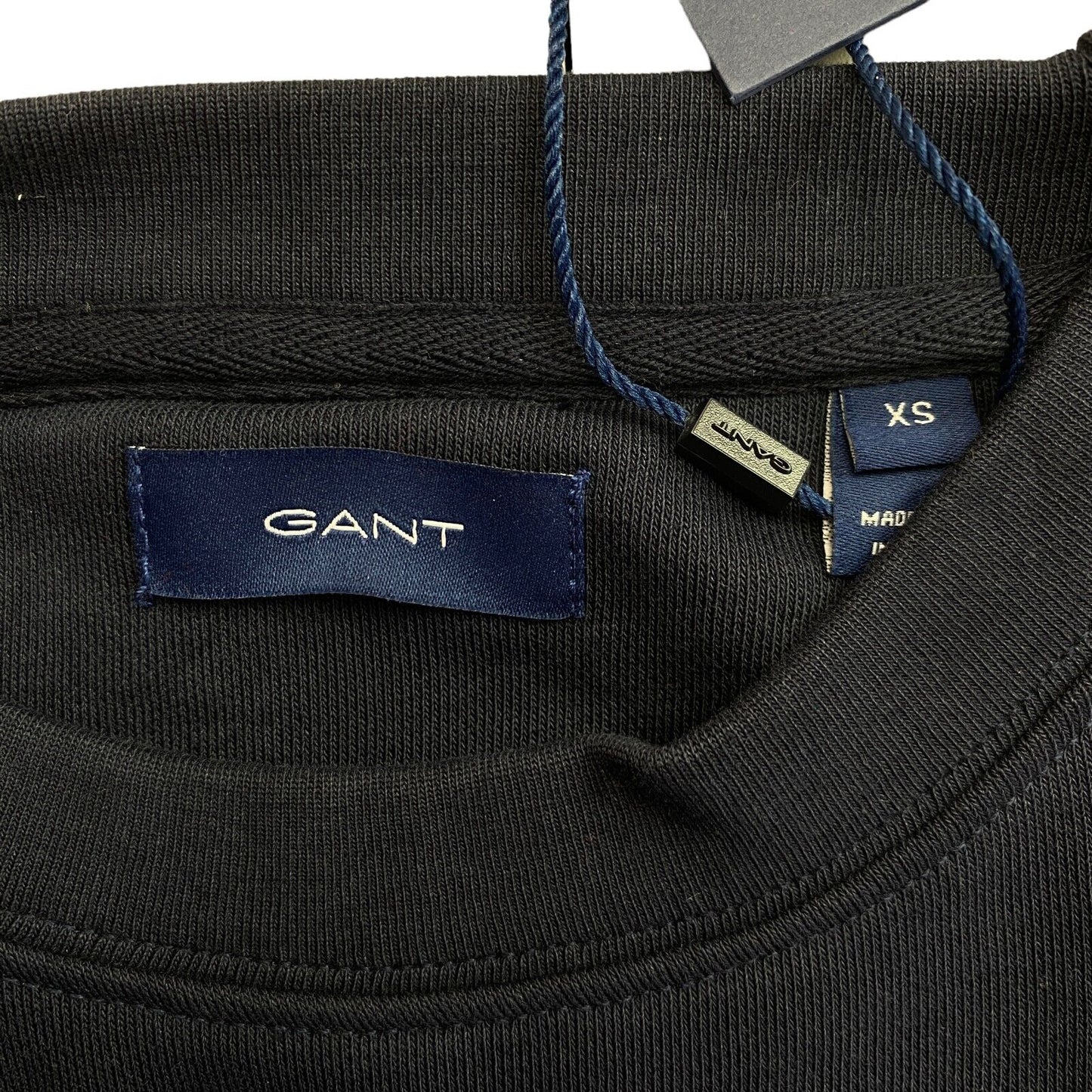 GANT Navy Blue Tonal Crew Neck Sweater Jumper Size XS