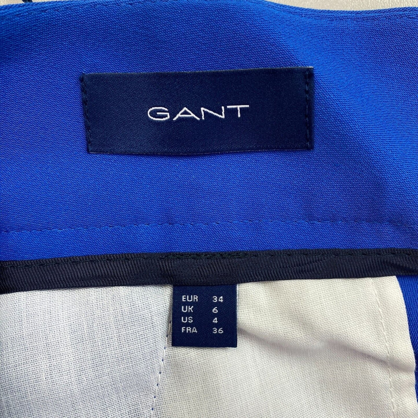 GANT Blue Straight Leg Suit Pants Trousers Size EU 34 UK 6 US 4