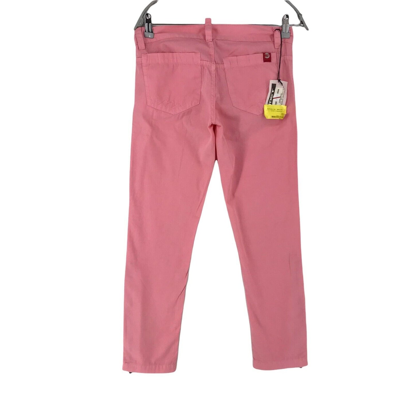 MET Women Pink Ankle Zip Slim Fit Trousers Size W27 Made In Italy