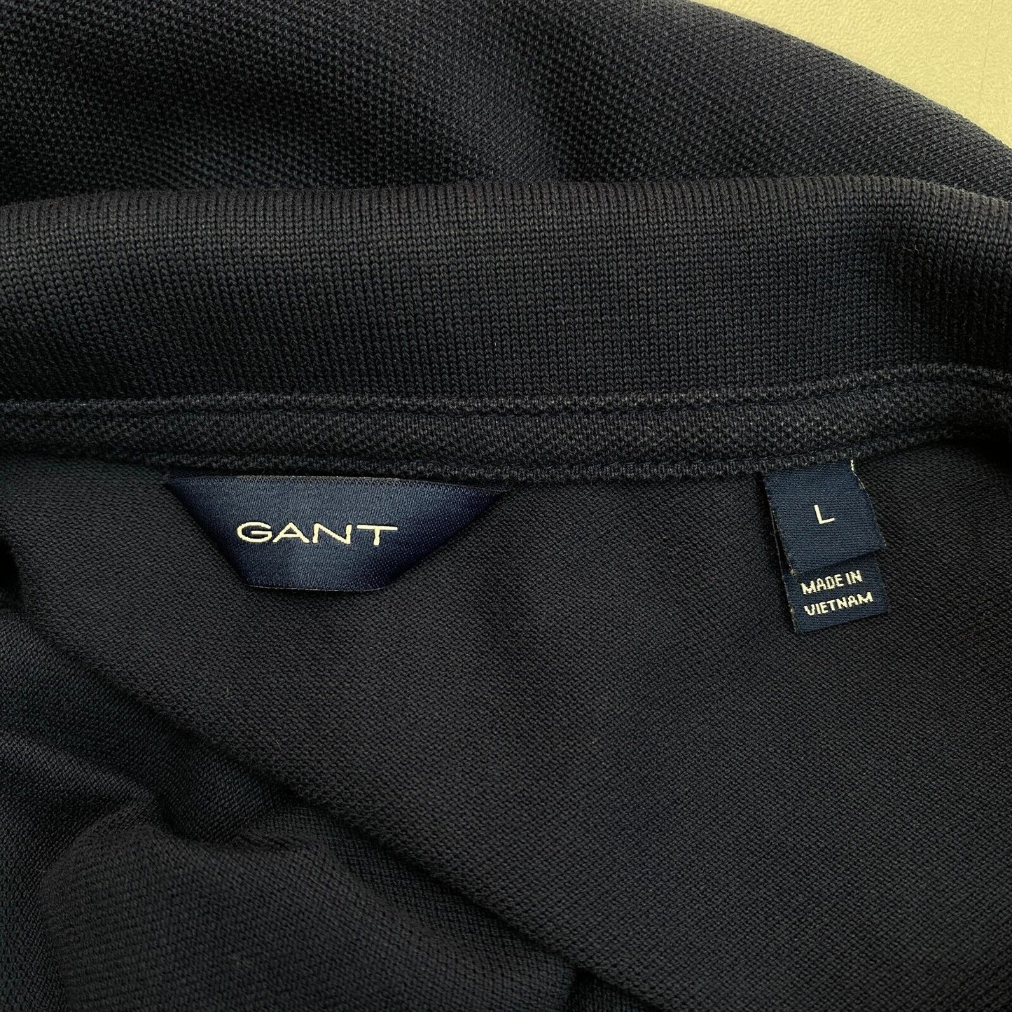 GANT Women Navy Blue Original SS Pique Polo Shirt Size L