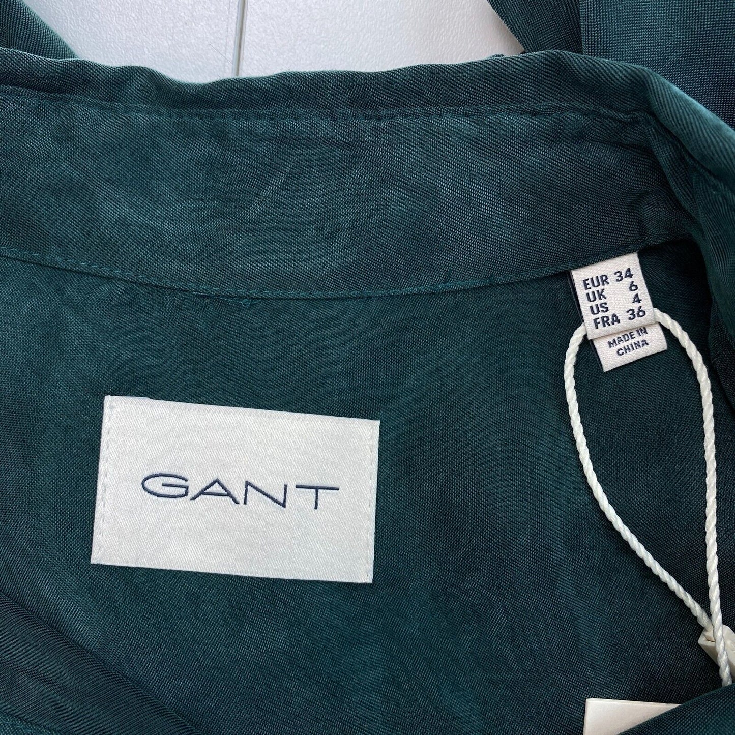 GANT Robe chemise utilitaire décontractée verte Taille EU 34 UK 6 US 4