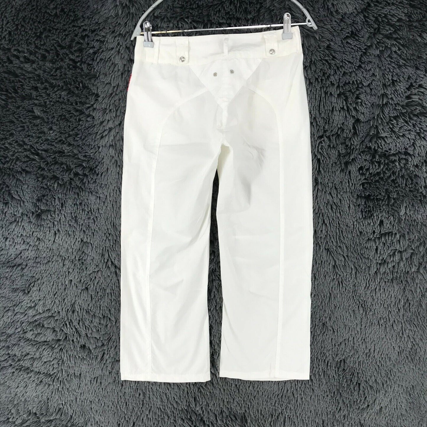 Lonsdale Women White Loose Straight Fit Capri Trousers Size W27