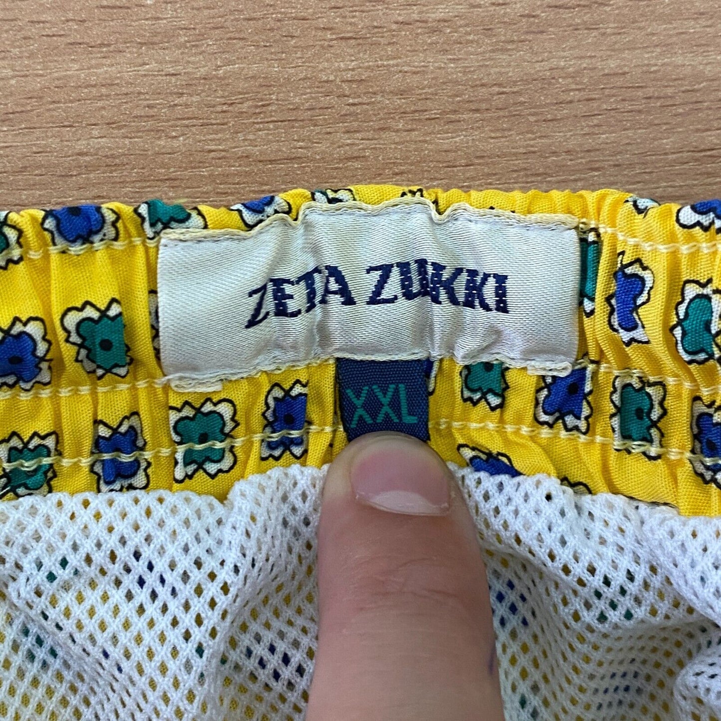 ZETA ZUKKI Yellow Swimwear Swimming Shorts Trunks Size 2XL XXL