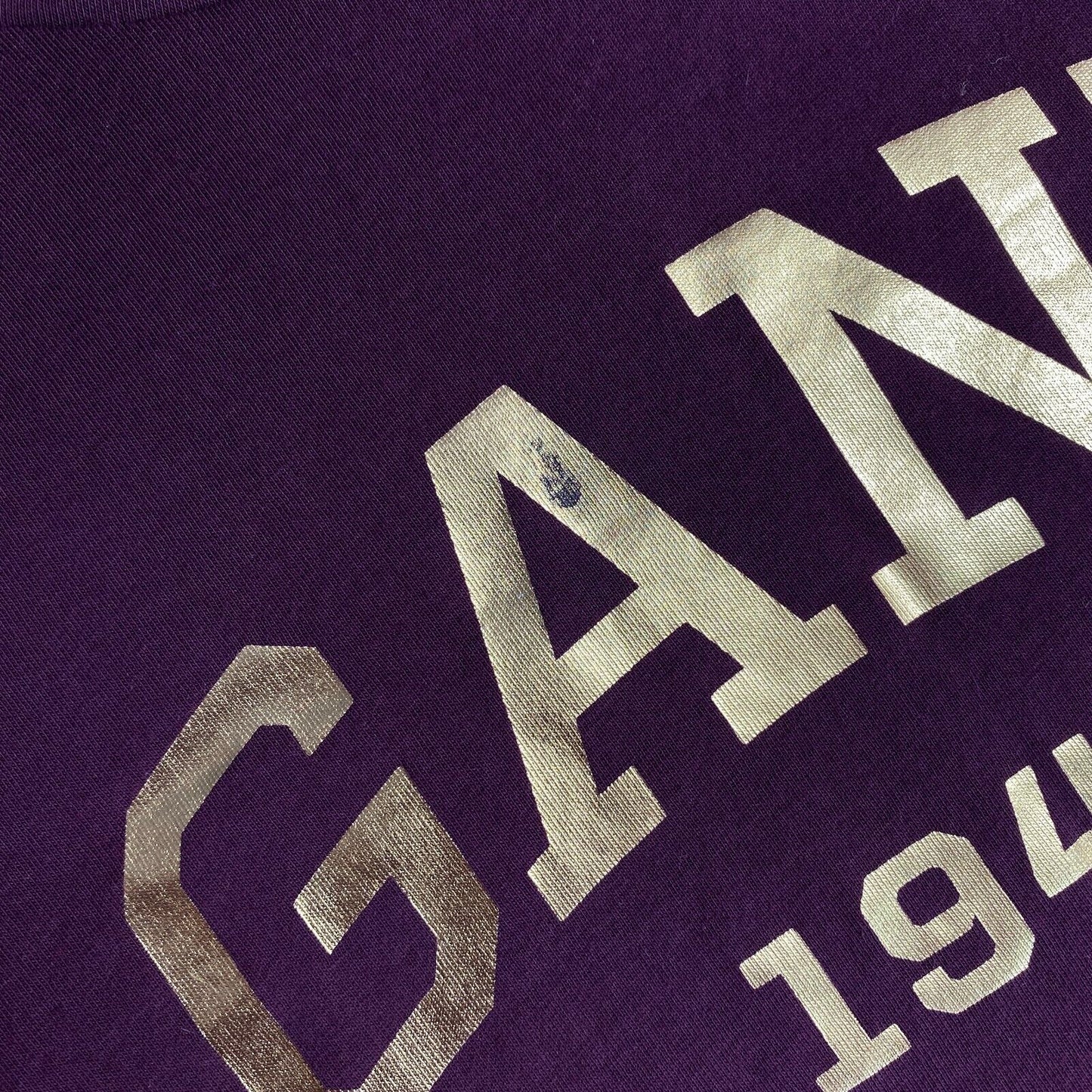 GANT Dark Purple Logo Crew Neck T Shirt Size S