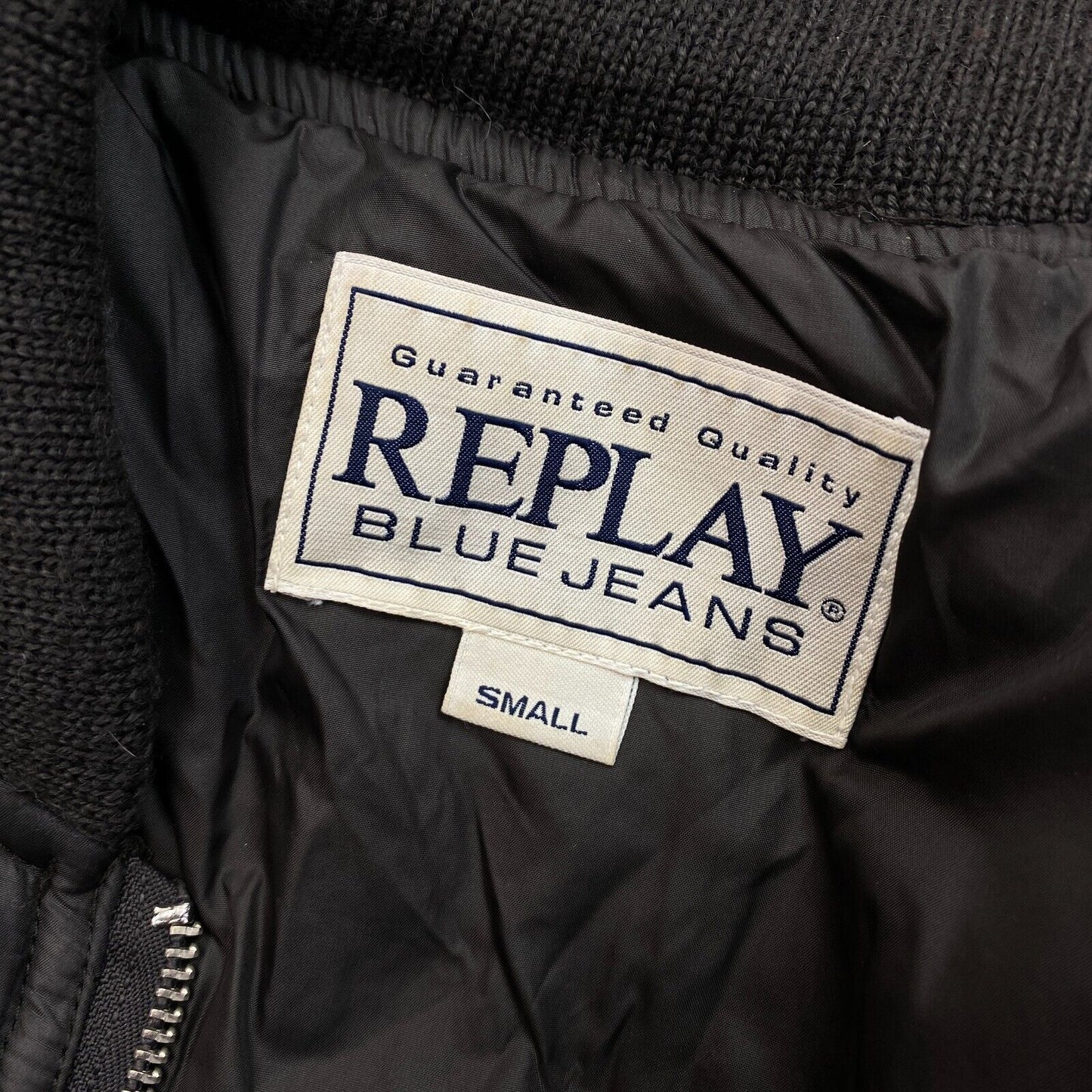 REPLAY Grey Quilted Jacket Coat Size S