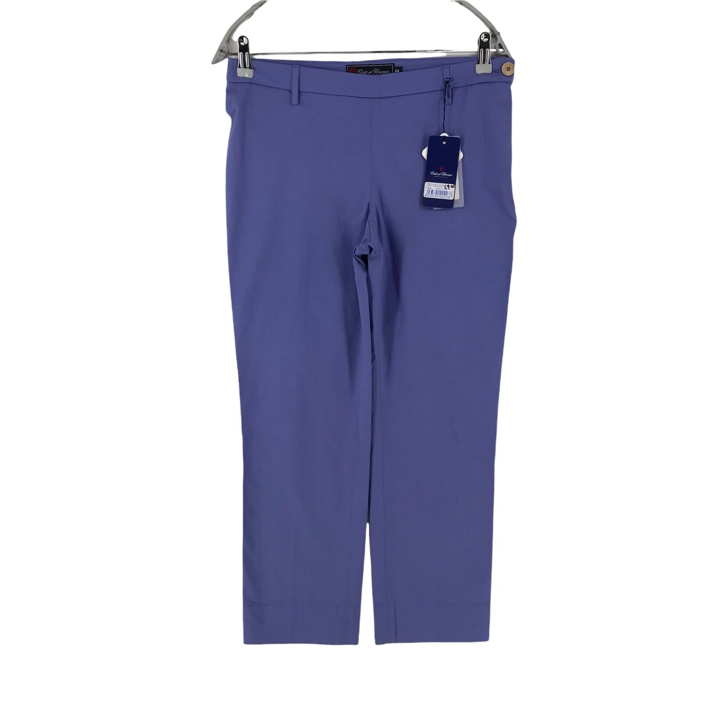 Conte Of Florence Women Purple Regular Straight Fit Capri Trousers EUR 44 W30