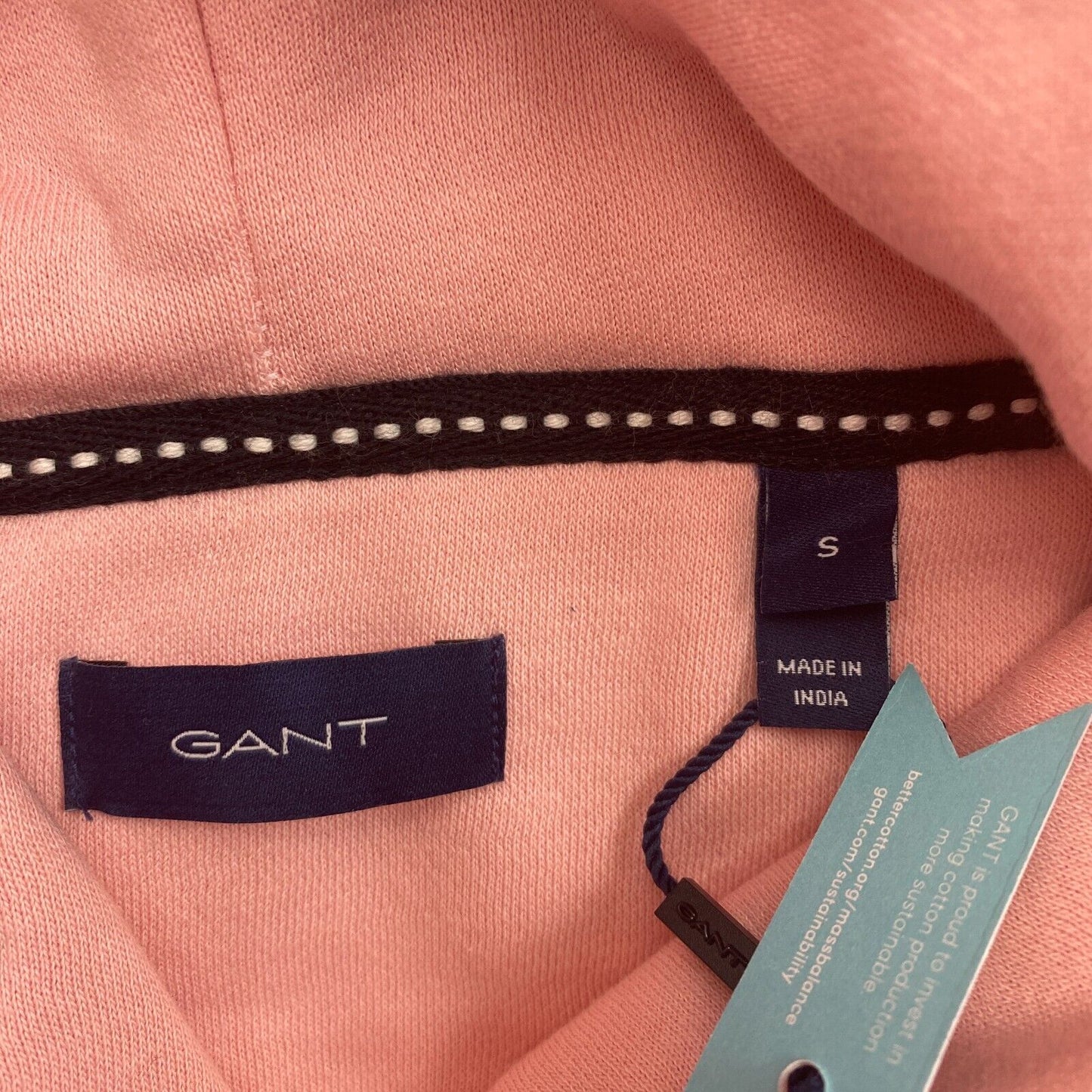 GANT Pink Tag Sweat Hoodie Sweater Jumper Size S