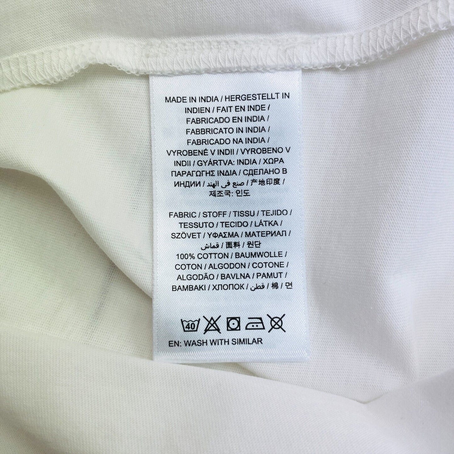 GANT White Arch Logo Crew Neck T Shirt Size XS