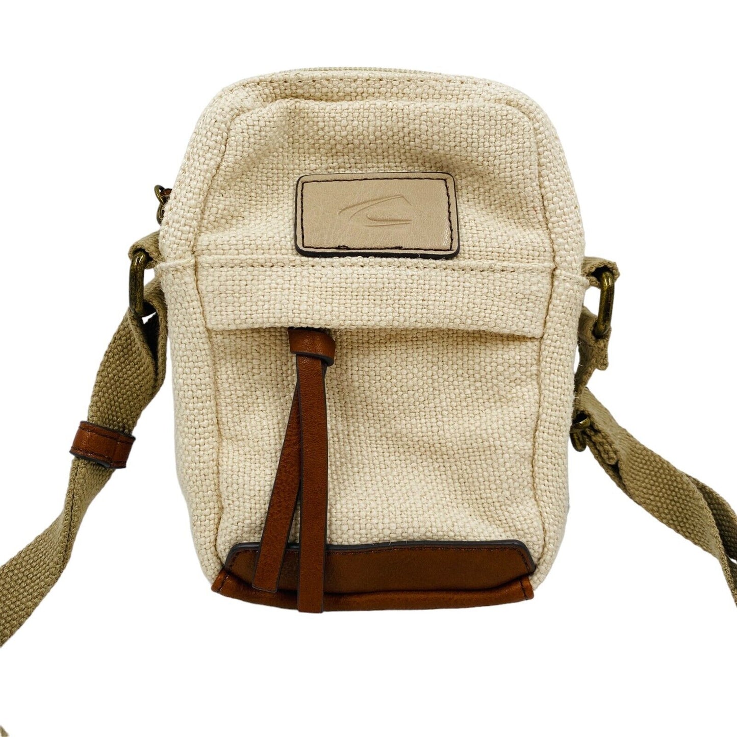 Camel Active Beige Hemp Small Crossbody Shoulder Bag