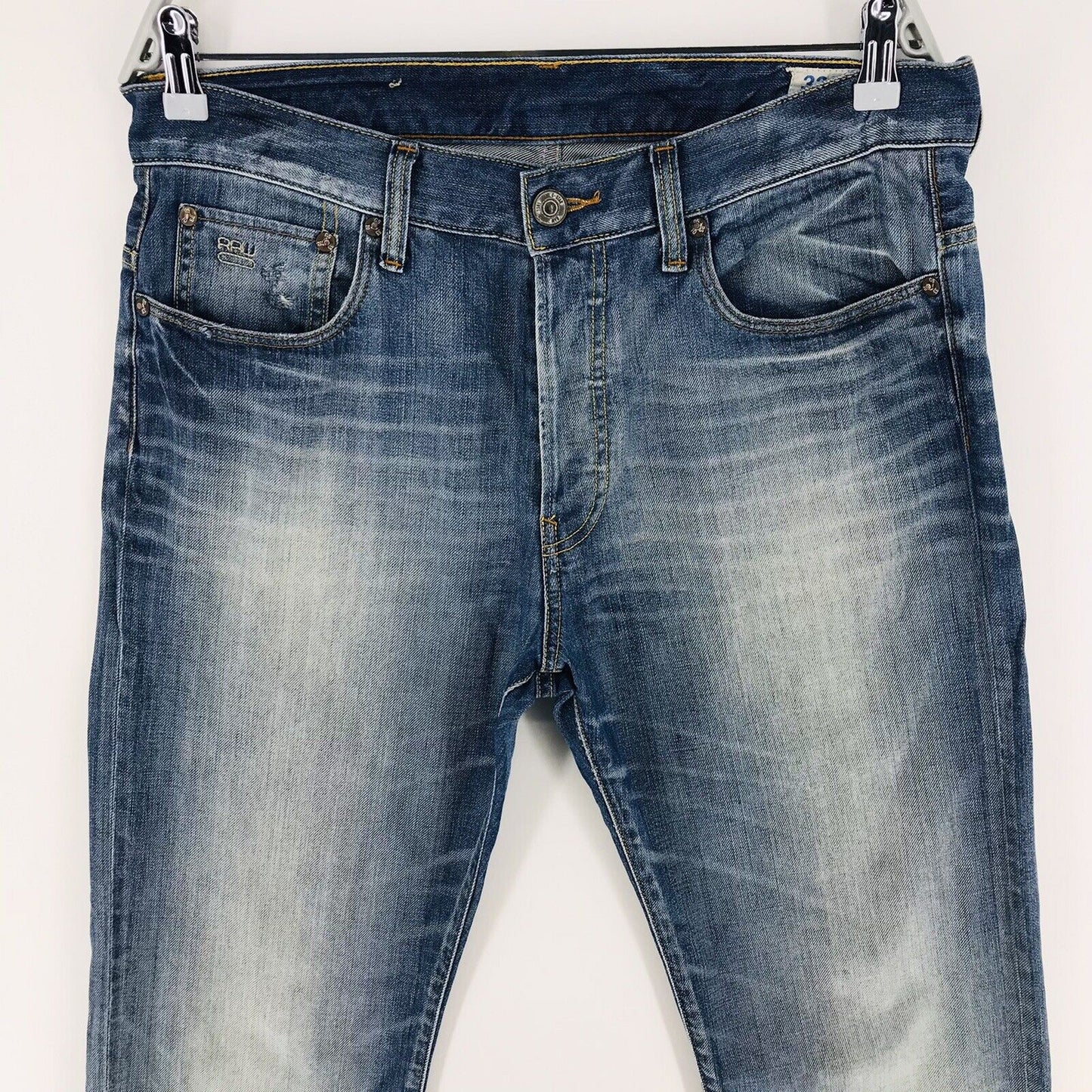 G-STAR RAW 3301 Blue Regular Straight Fit Jeans Size W33 L31