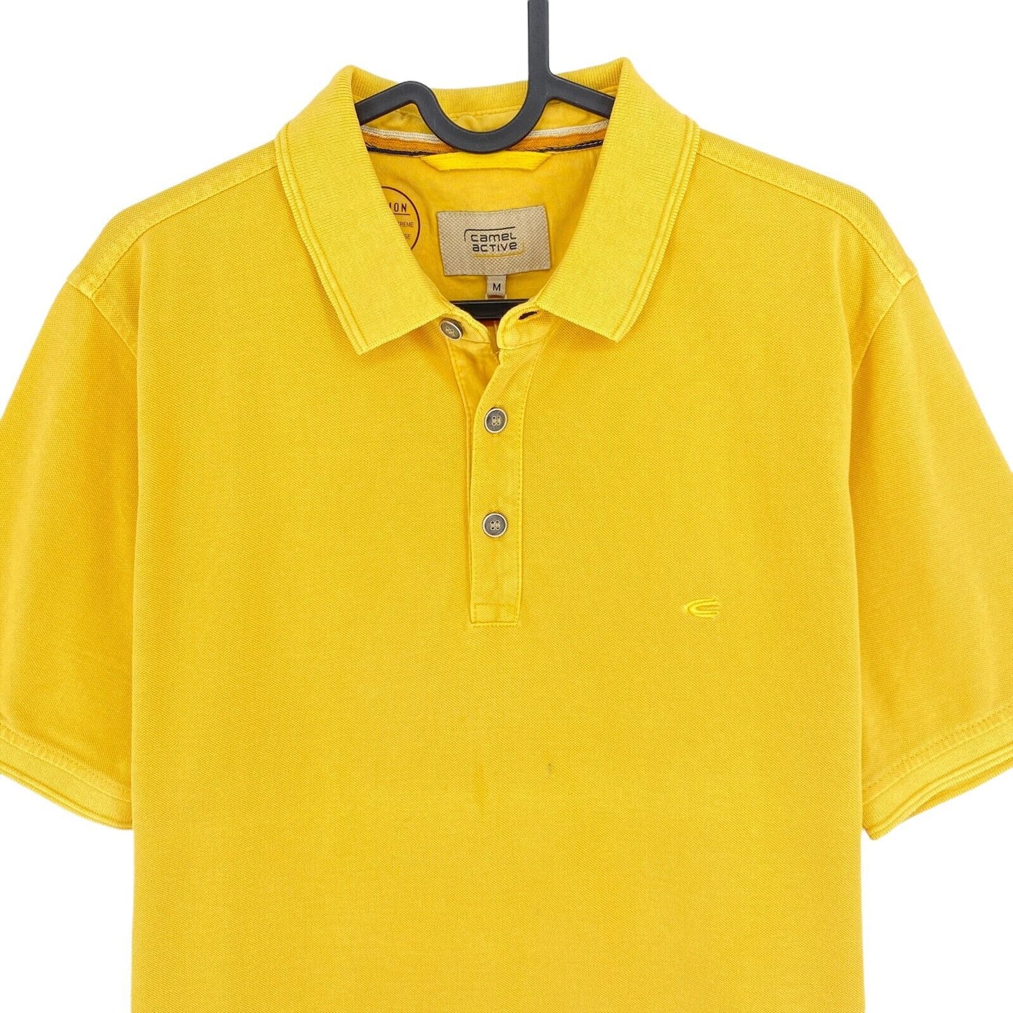 Camel Active Yellow Logo Pique Polo Shirt Size M