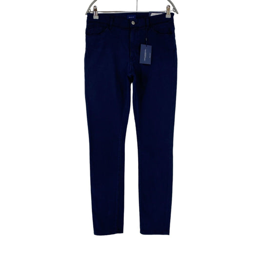 GANT Women Dark Blue Skinny Fit Satin Jeans Trousers W30 L32