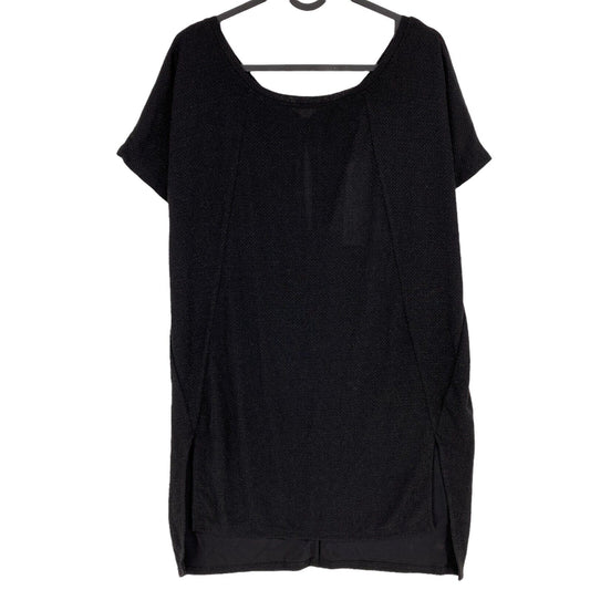 SAINT TROPEZ Black Short Sleeve Round Neck Oversized T Shirt Size S/M