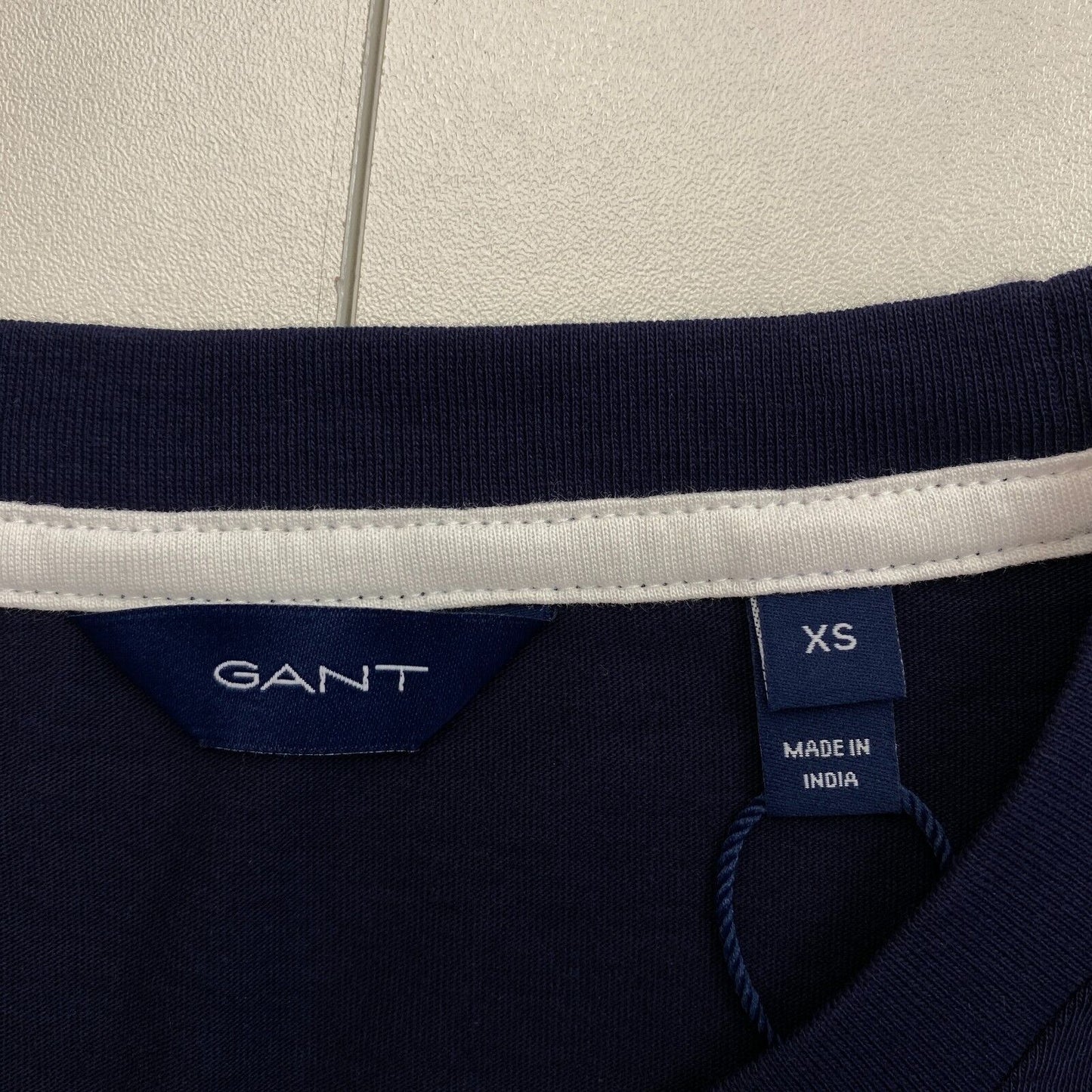 GANT Women Navy Blue MD Summer Logo Crew Neck Short Sleeve T Shirt Size XS