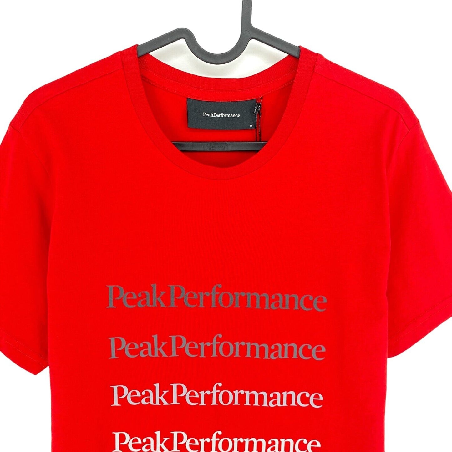 Peak Performance T-shirt à col rond avec logo rouge Taille M